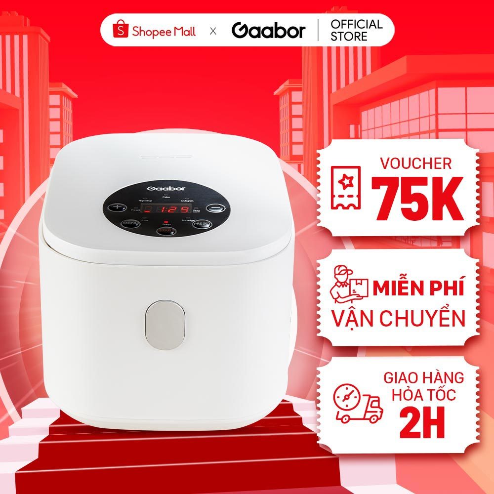 Nồi cơm điện Gaabor GR-S25D dung tích 2L công suất 400W thiết kế trực quan dễ dàng nấu - hàng chính hãng