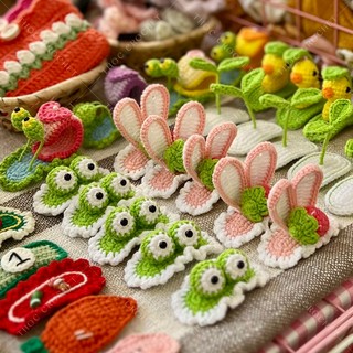 [Handmade] Kẹp len cute thỏ dâu