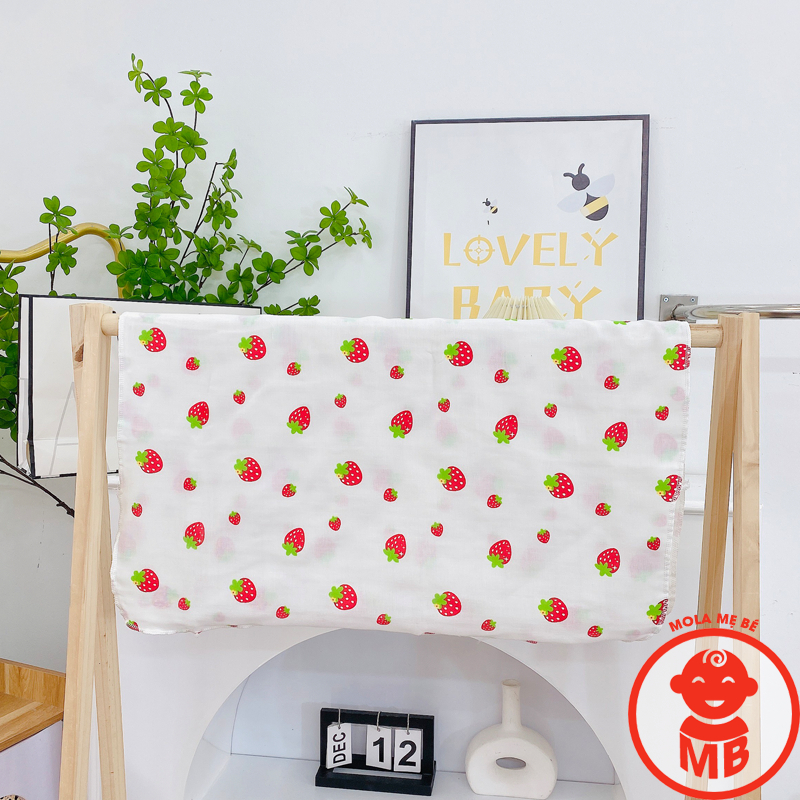 Khăn tắm xô BABY XUẤT NHẬT HỌA TIẾT dễ thương cho bé 2 lớp, 4 lớp, 6 lớp