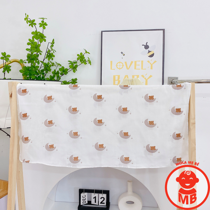 Khăn tắm xô BABY XUẤT NHẬT HỌA TIẾT dễ thương cho bé 2 lớp, 4 lớp, 6 lớp