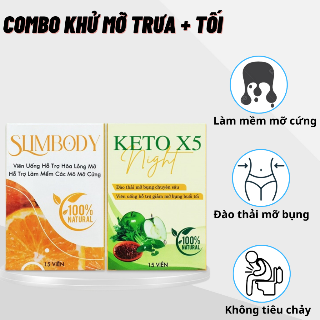 Combo khử mỡ trưa + tối