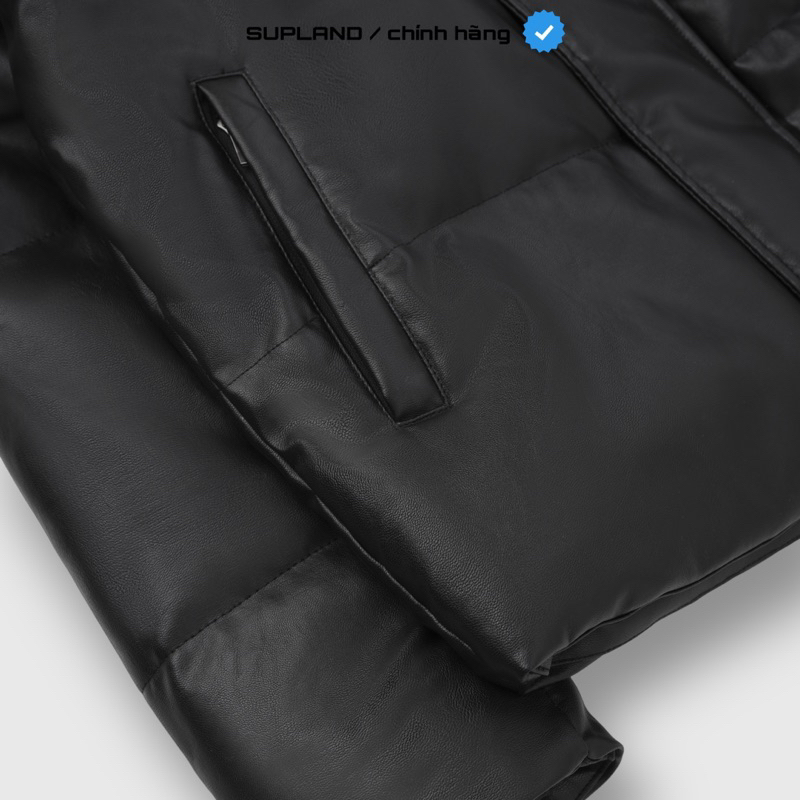 Áo phao da SUPLAND Leather Puffer Jacket