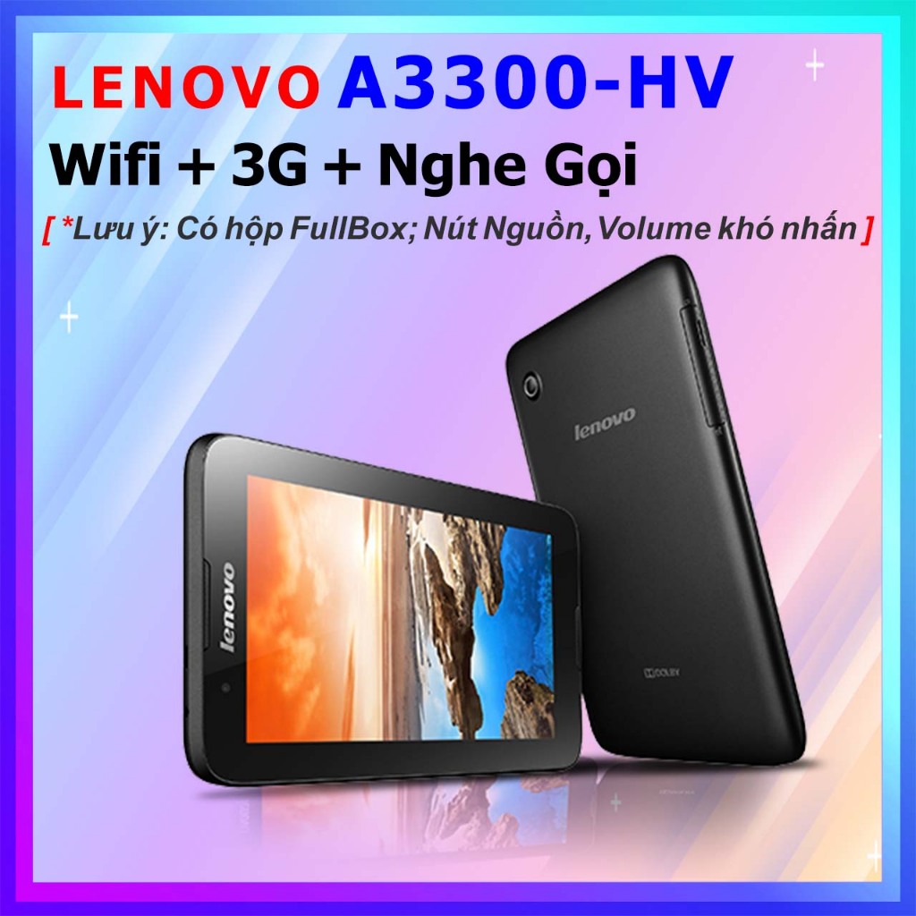 Máy tính bảng Lenovo A3300-HV 3G Nghe Gọi, FullBox (Nút Nguồn+Volume khó nhấn) Lenovo TAB A7-30
