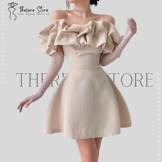 Đầm cup ngực bẹt vai cách điệu Tantalizing Crocus Dress V101