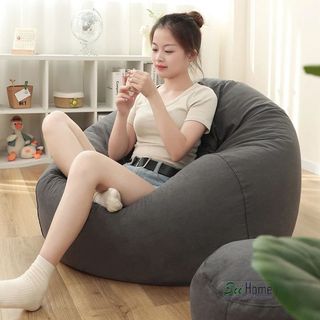 Hỏa tốc | Sofa lười ghế lười 3II HOME size lớn 120x140 cm vải nhung tăm cao cấp mềm mại thoáng mát.