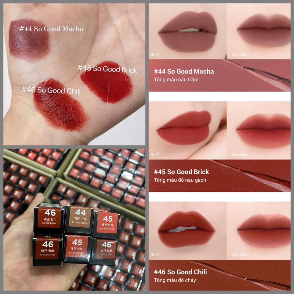 (MÀU 44,45,46) Son Kem Bbia Last Velvet Lip Tint _Dusk Edition