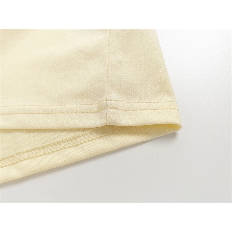 Áo thun màu be 100% cotton cao cấp