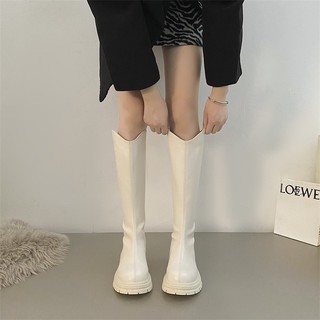 Bốt đùi nữ chất da đẹp dáng cổ V cao cấp
