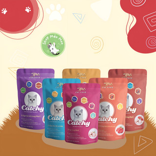 Pate catchy 5plus gói 70g thơm ngon - shop mèo moo