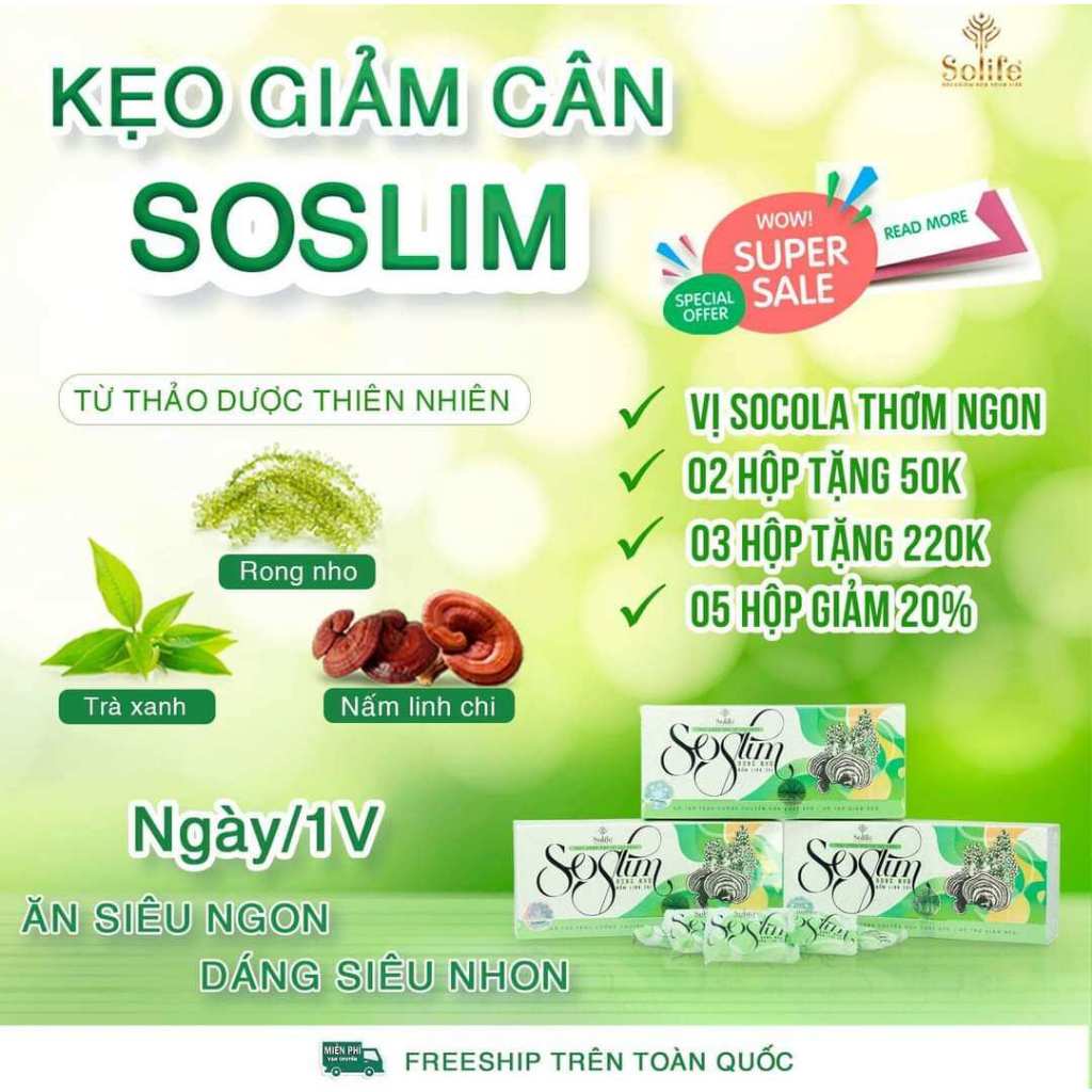 Kẹo SoCoLa SoSlim Rong Nho Chính Hãng