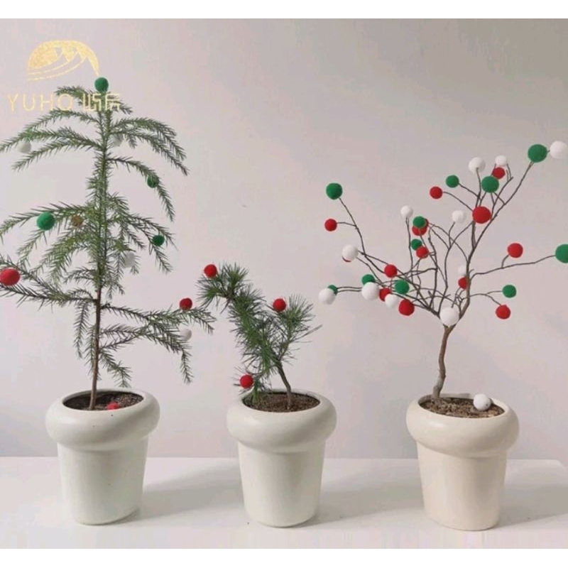 Hạt Bông POM POM nhiều màu trang trí Noel, Giáng sinh, tiểu cảnh