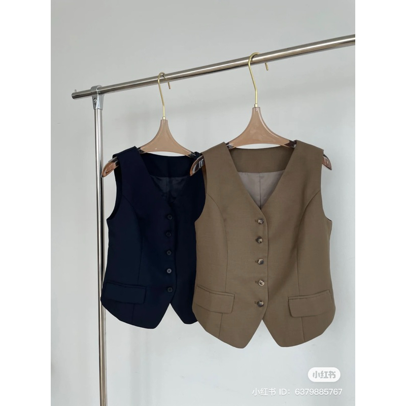 Gile Vest khuy cài Hàn châu ( kèm ảnh thật Hàng cao cấp loại 1 lót lụa)