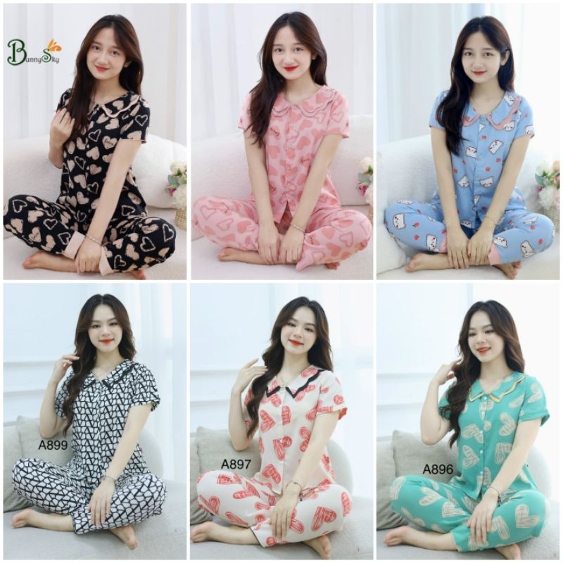 (Bunnysky) Đồ bộ mặc nhà nữ, đồ bộ thiết kế độc đáo đẹp từ đường may đến fom dáng