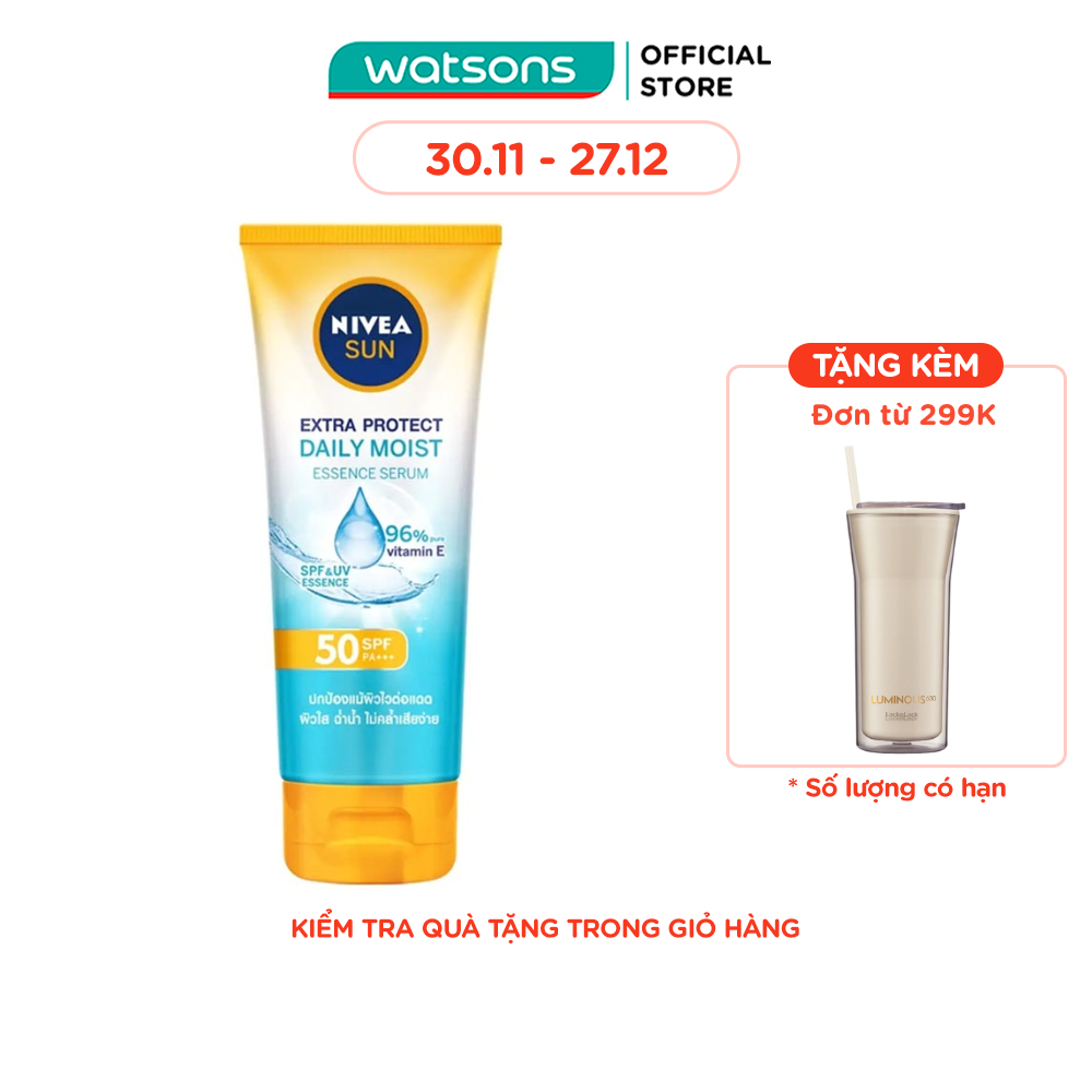 Tinh Chất Chống Nắng Nivea Dưỡng Ẩm Vượt Trội Daily Moist SPF50 PA+++ 180ml
