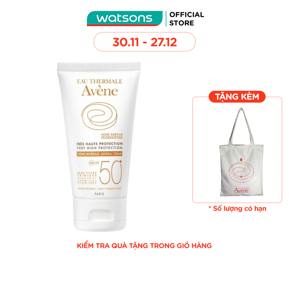 Kem Chống Nắng Avene Vật Lý SPF 50+ Cho Da Nhạy Cảm 100ml