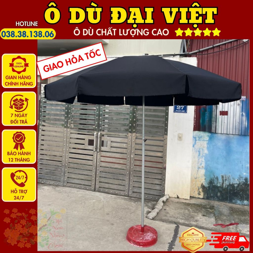 Ô DÙ NGOÀI TRỜI 2M4 8NAN CHƯA KÈM ĐẾ DÙ ĐẠI VIỆT