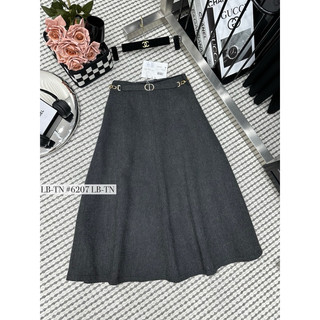 Chân váy dạ dáng xoè đai CD dài 80cm
