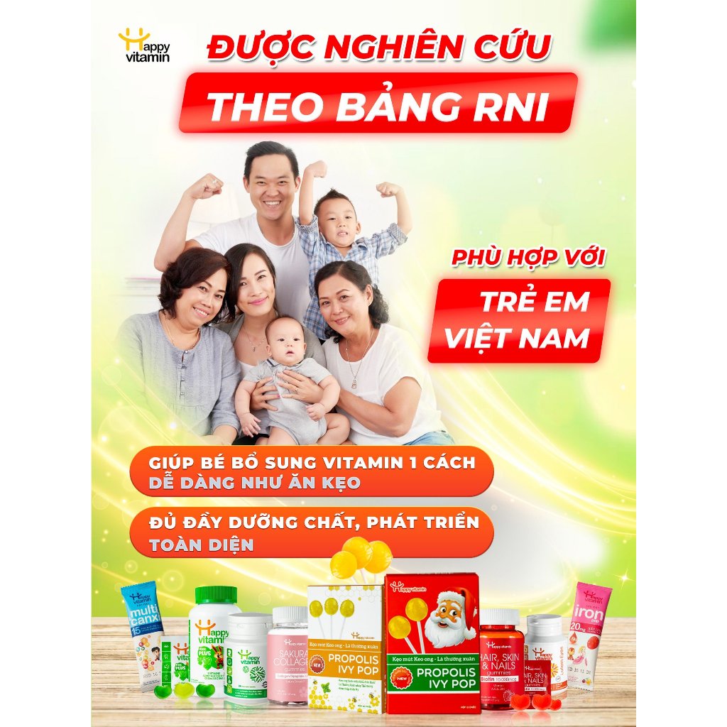 Combo 3 Vitamin Tổng Hợp Kids Plus Tặng Bộ Bát Cho Bé - Happy Vitamin tăng đề kháng, ăn ngon