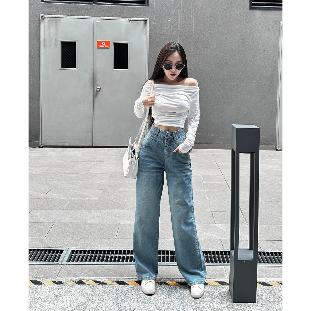 Quần jean nữ ống suông 2 túi trước TiQi Jeans B2-321