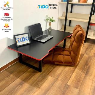 TIDO Bàn Gaming ngồi bệt TI-GMCU - Khung sắt chữ U, gấp gọn (Mặt bàn 1m - 1m2)