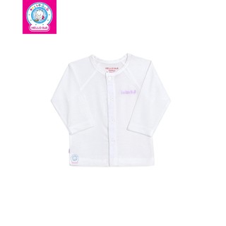 Áo raplan trắng tay dài bamboo al0062 - hello bnb