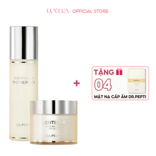 Combo Nước Hoa Hồng Dr.Pepti Centella Toner EX Và Kem Dưỡng Ẩm Dr.Pepti Centella Moist Soothing Gel Cream