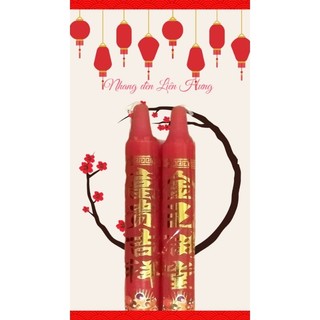1 đôi đèn cầy câu chúc 16cm