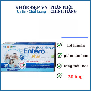 Men tiêu hoá Enteromin biolacto gold plus giúp bổ sung lợi khuẩn, giảm rối loạn tiêu hoá – Hộp 20 ống