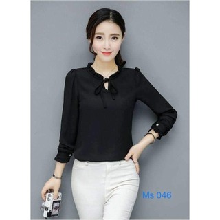 Áo kiểu nữ lụa cổ bèo ,áo lụa cao cấp, áo sơ mi nữ công sở fom chuẩn đẹp A4434 đủ size 40-90kg