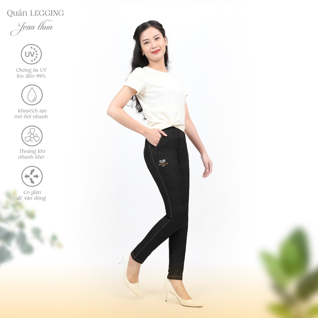 Quần lẻ nữ chất liệu jean ống dài 508p 8051 thời trang và thanh lịch PALTAL
