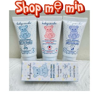 Sữa tắm gội mini / phấn rôm nước/ dưỡng da Babycoccole 30ml cho bé từ 0m+