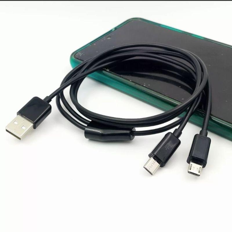 Dây cáp usb 2in1 Type C, Micro. Truyền dữ liệu + Sạc Pin 1m