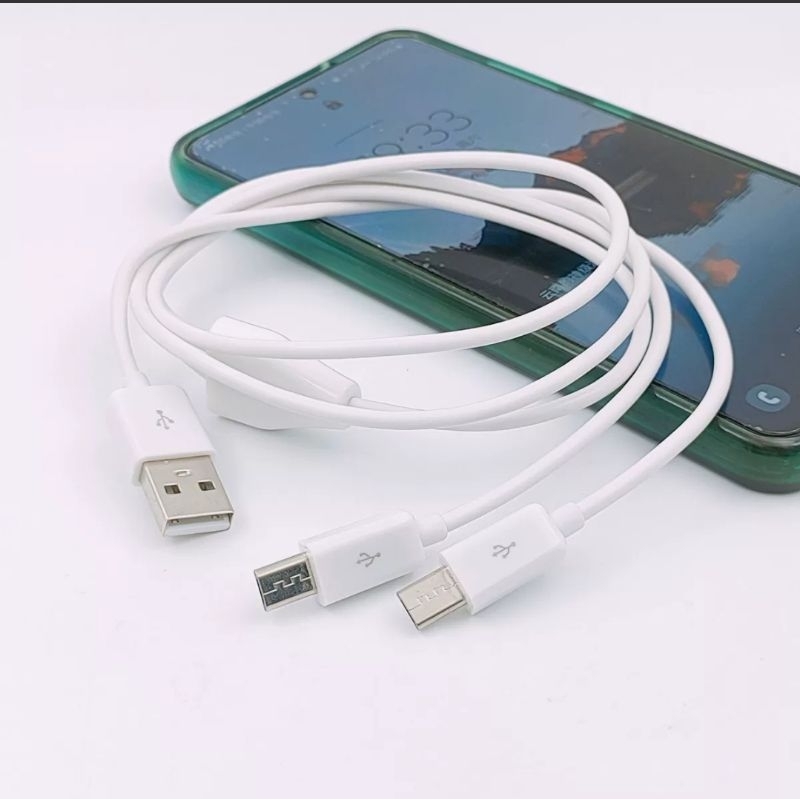 Dây cáp usb 2in1 Type C, Micro. Truyền dữ liệu + Sạc Pin 1m