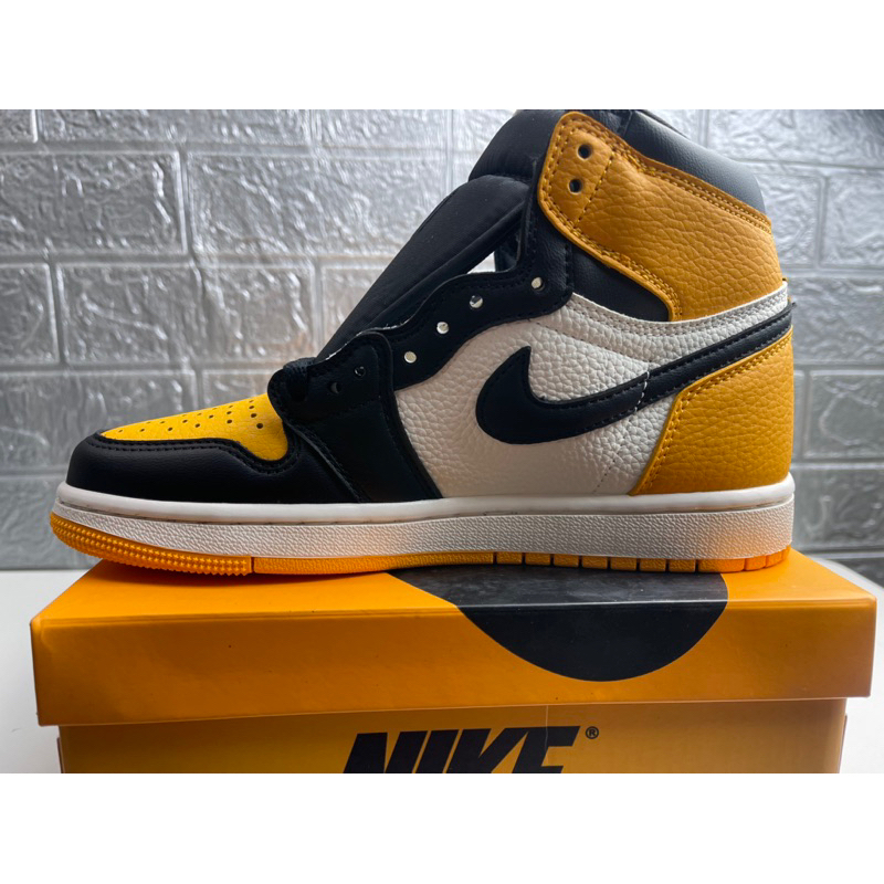 Giày JD high TAXI  - Cam Đen - bản cao cấp