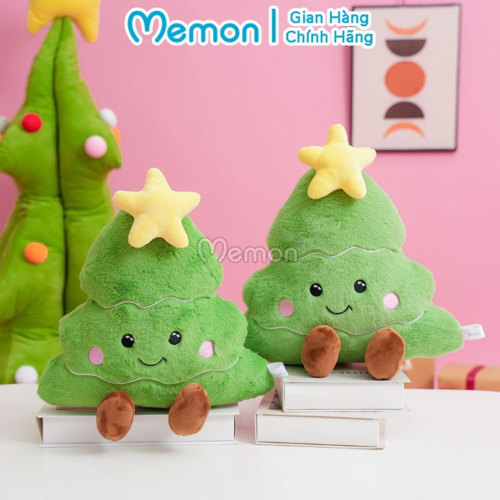 Cây Thông Sao Noel Nhồi Bông Quà Tặng Trang Trí Giáng Sinh Cao Cấp Memon
