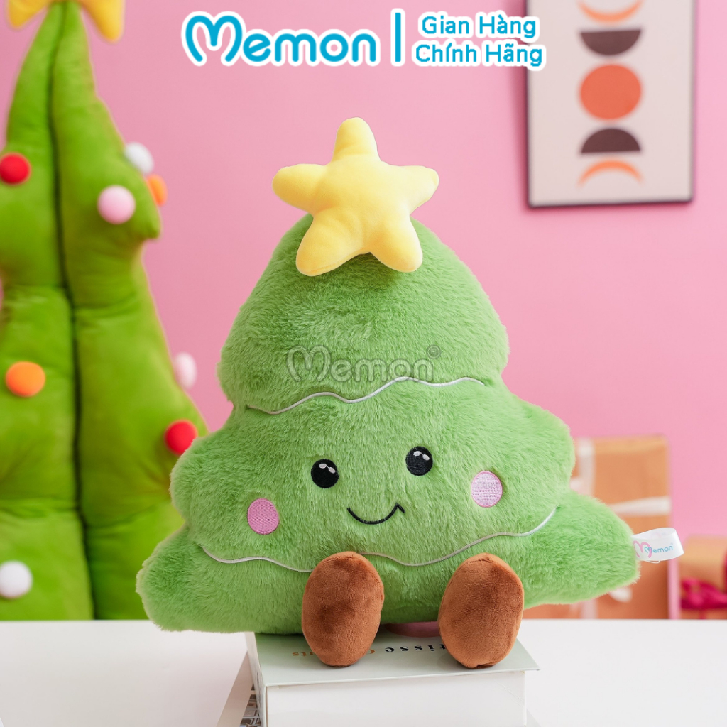 Cây Thông Sao Noel Nhồi Bông Quà Tặng Trang Trí Giáng Sinh Cao Cấp Memon