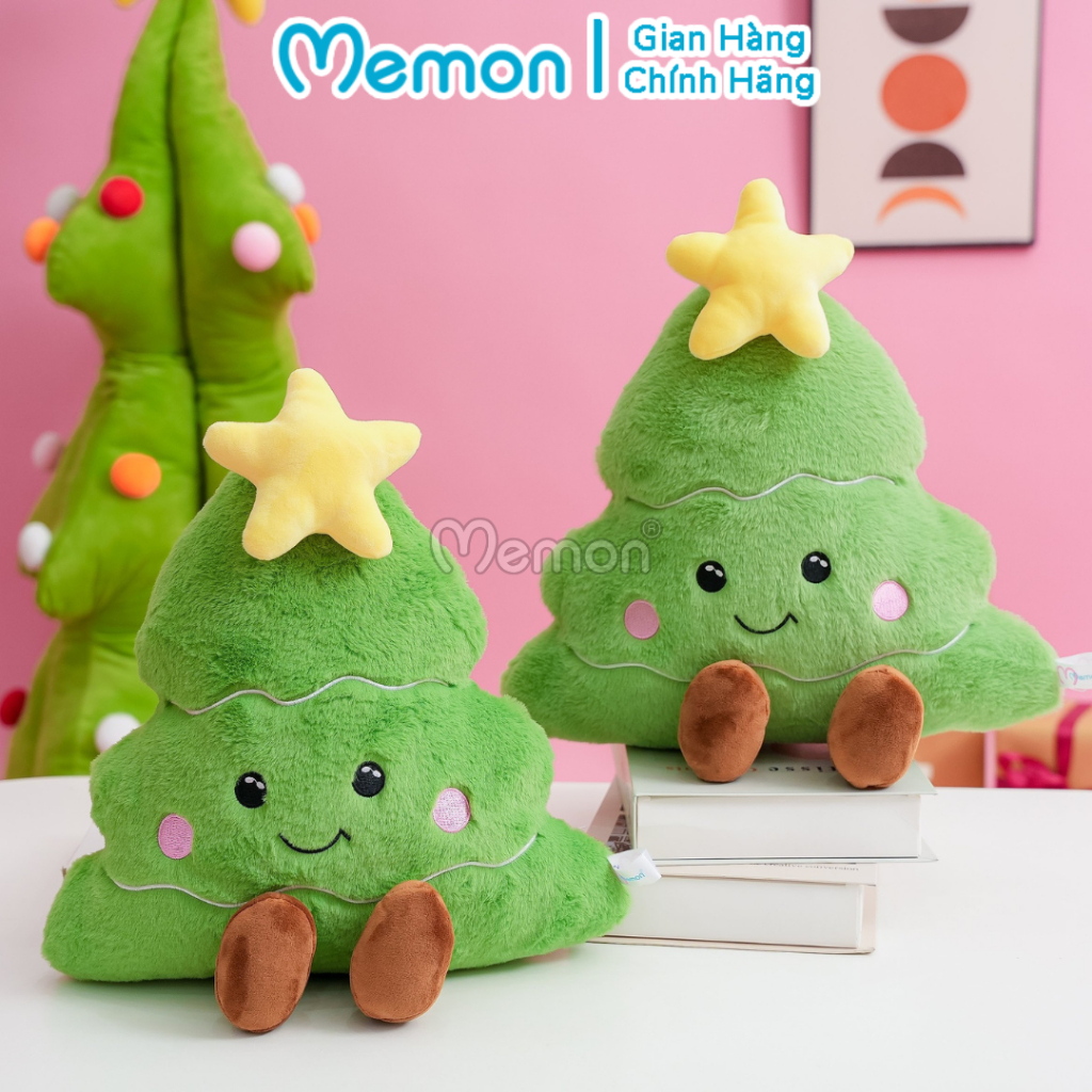 Cây Thông Sao Noel Nhồi Bông Quà Tặng Trang Trí Giáng Sinh Cao Cấp Memon