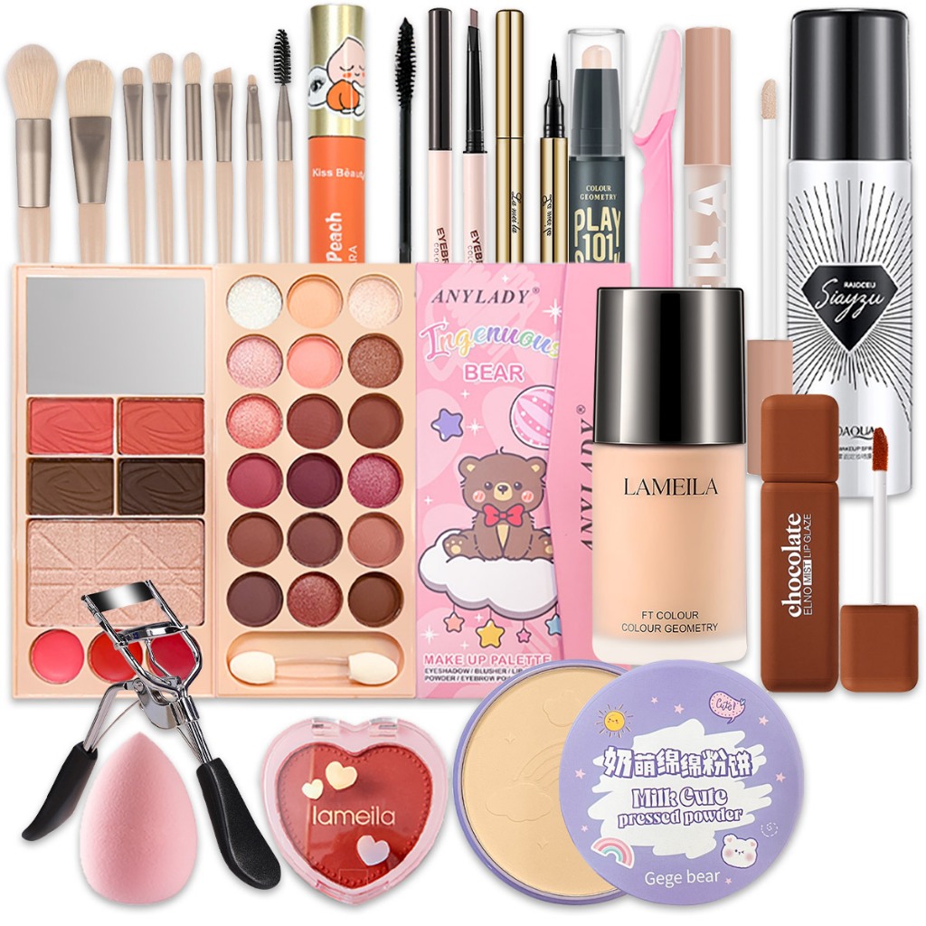 Bộ trang điểm cơ bản 15 món từ a-z set trang điểm cá nhân dành cho người mới học trang điểm