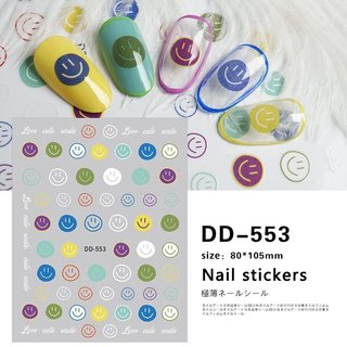 Sticker nail mặt cười trang trí móng mã mới a
