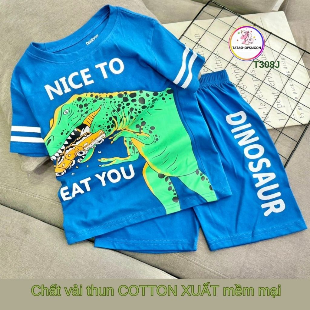 Bộ đùi bé trai size đại phong cách thể thao chất cotton mát mùa hè T308