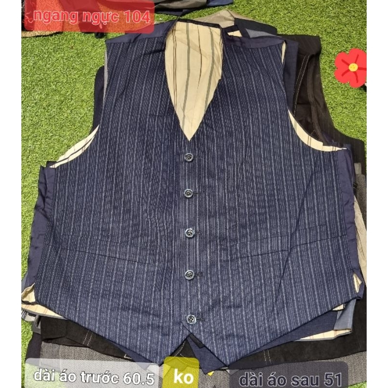 Set 5 áo gile nam ngang ngực 104cm