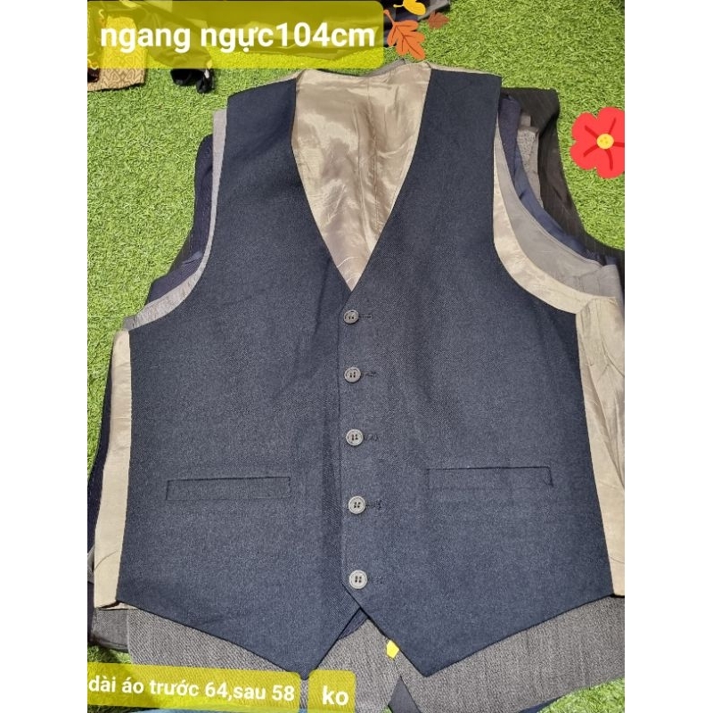 Set 5 áo gile nam ngang ngực 104cm