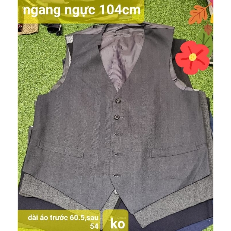 Set 5 áo gile nam ngang ngực 104cm