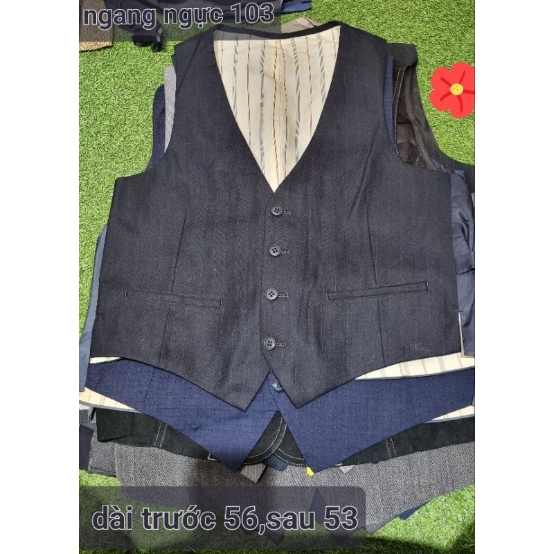 Set 5 áo gile nam ngang ngực 104cm