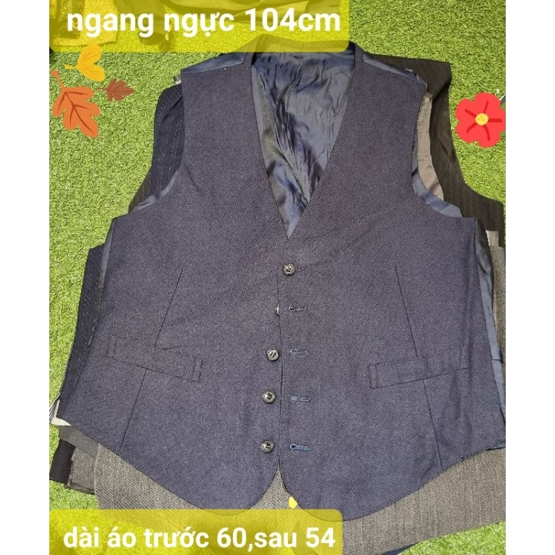 Set 5 áo gile nam ngang ngực 104cm