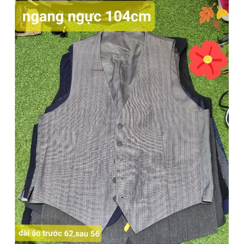 Set 5 áo gile nam ngang ngực 104cm