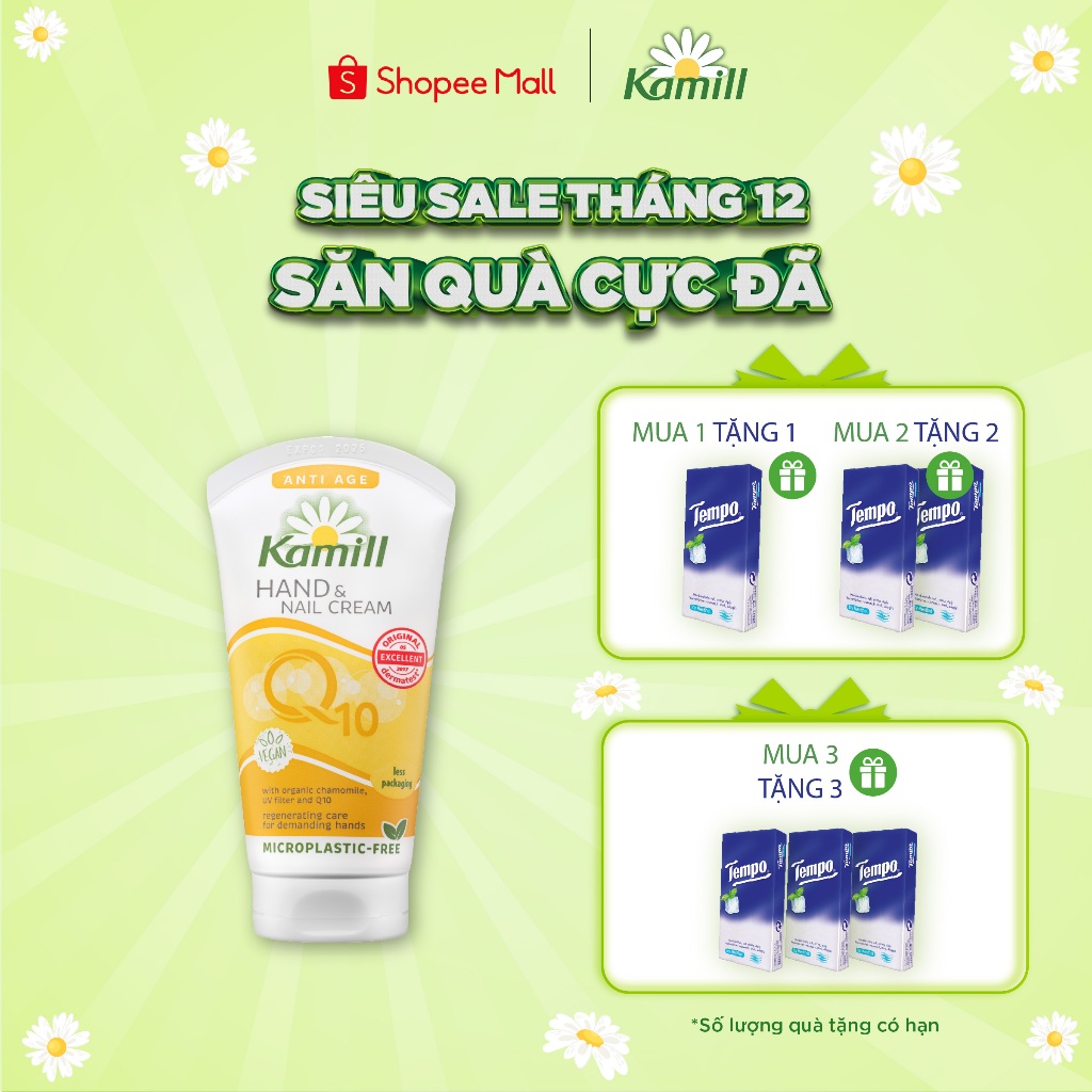 Kem dưỡng da tay và móng tay Kamill Hand & Nail Cream Anti-age Q10 75ml - Dành cho da tay và móng tay bị lão hoá