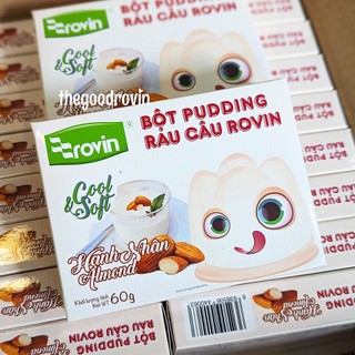 Bột Pudding Rau Câu Hương Hạnh Nhân Rovin (Hộp 60g)
