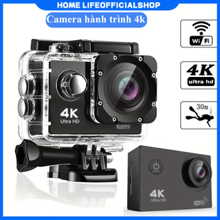 Camera hành trình xe mát gắn mũ bảo hiểm Sport camera 4K, Cam hành trình cho xe máy, xe đạp, đi phượt, di lịch