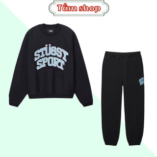 Bộ Nỉ Nam Nữ Chữ Stu8sy Đủ Màu Áo Sweater Cổ Bo Dày Dặn Kèm Quần Jogger ,Form Đẹp,Chuẩn,Tôn Dáng mẫu mới 2024 - TâmShop